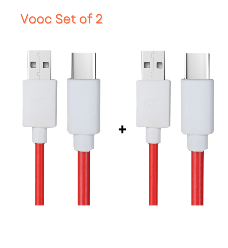 Istylei.com Super Vooc Charging Cable USB to Type C - Red Set of 2 ISC-VO1-2