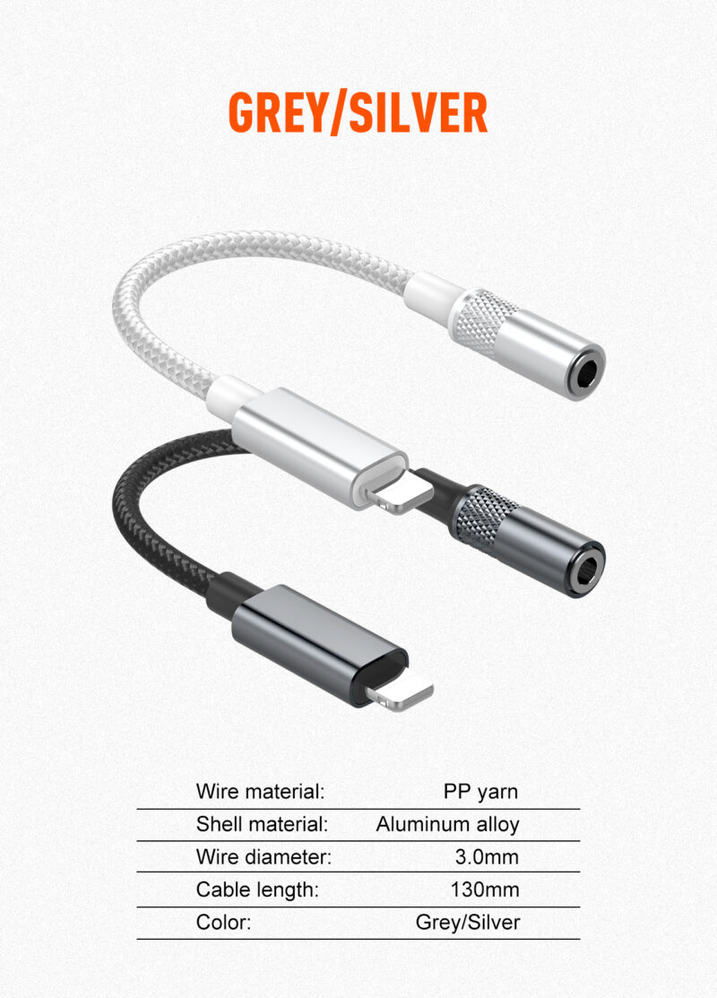 LDNIO Lightning to Female 3.5mm Adaptor Audio Earphones Jack Adapter -LSY80i